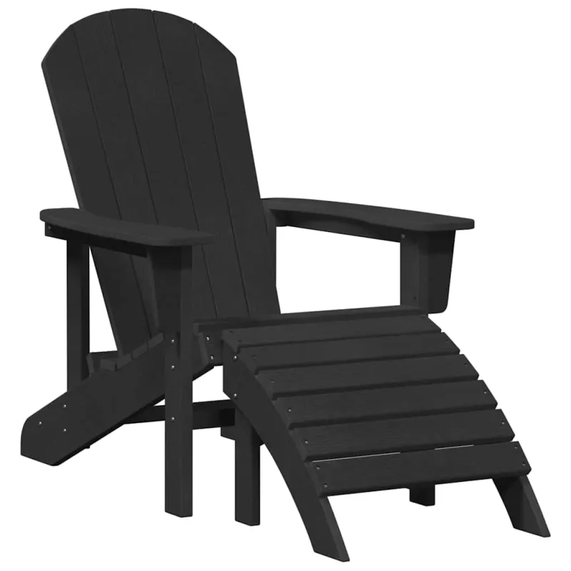Sodo Kėdė 2 pcs Juoda 83 x 74 x 92 cm Polietilenas