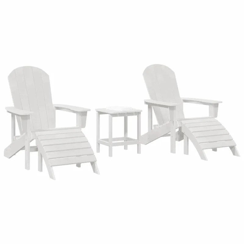 Sodo Kėdė 3 pcs Balta Polietilenas