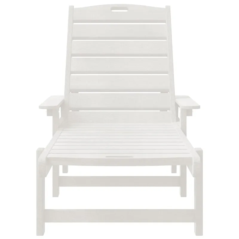 Saulės gultas 2 pcs Balta 195,5 x 53 x 98,5 cm Polietilenas