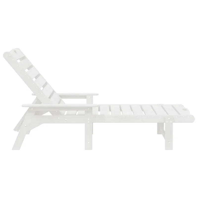 Saulės gultas 2 pcs Balta 195,5 x 53 x 98,5 cm Polietilenas