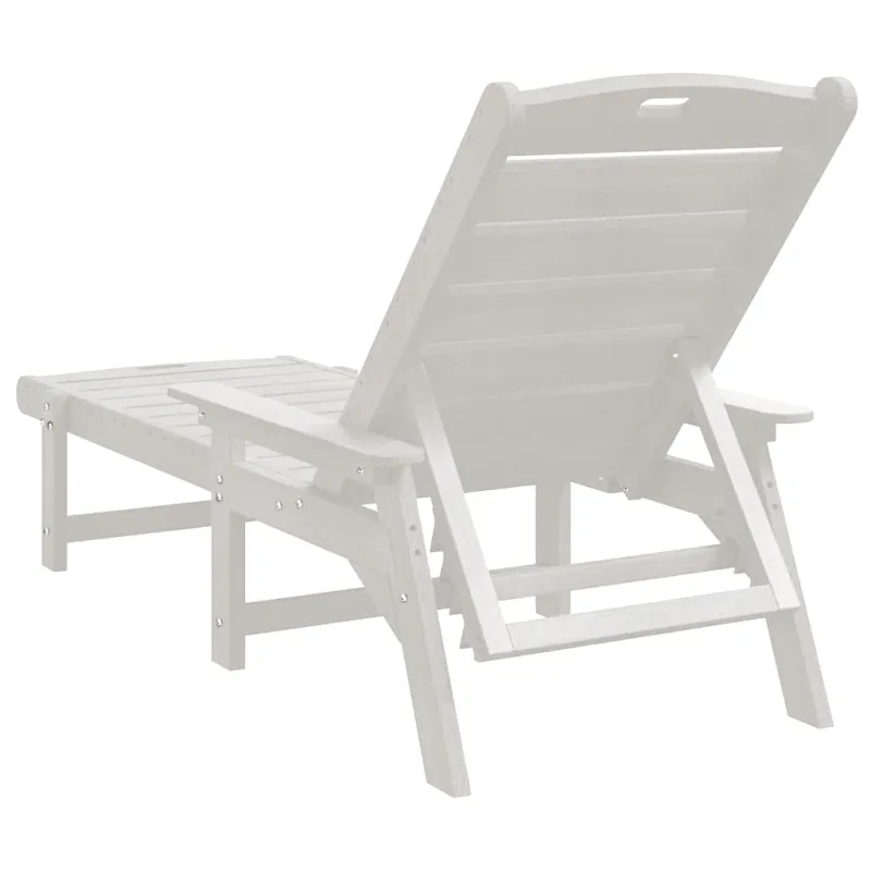 Saulės gultas 2 pcs Balta 195,5 x 53 x 98,5 cm Polietilenas