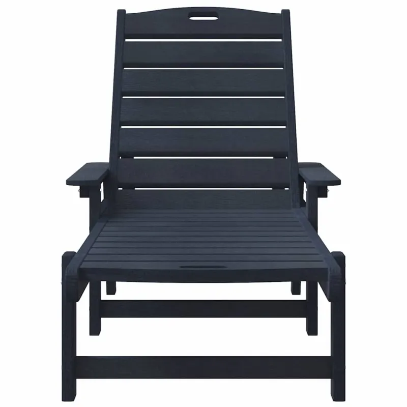 Saulės gultas 2 pcs Tamsiai mėlyna 195,5 x 53 x 98,5 cm