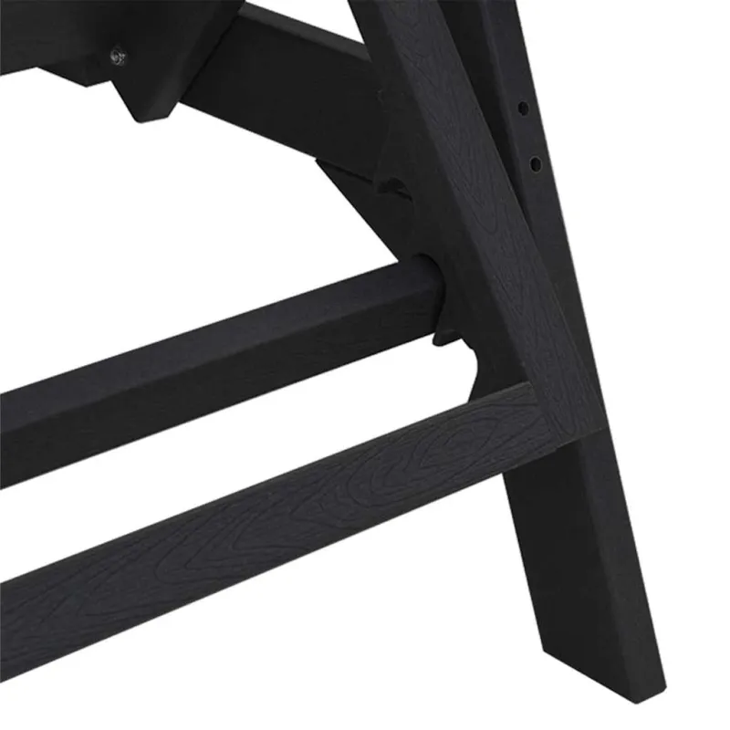 Saulės gultas 2 pcs Juoda 195,5 x 53 x 98,5 cm Polietilenas