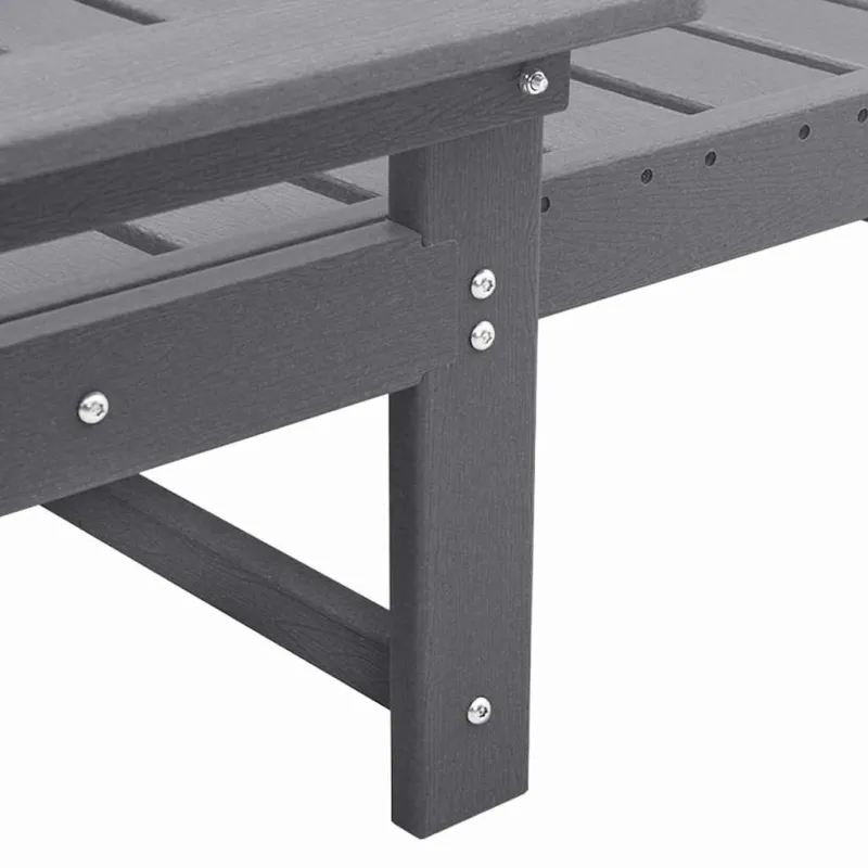 Saulės gultas 2 pcs Šviesiai pilka 195,5 x 53 x 98,5 cm