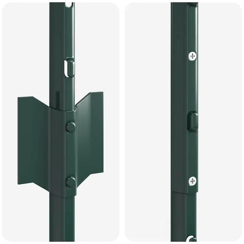 Įmontuotas tvoros stulpas 22 pcs Žalia 140 cm