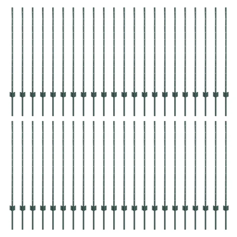 Įmontuotas tvoros stulpas 44 pcs Žalia 160 cm