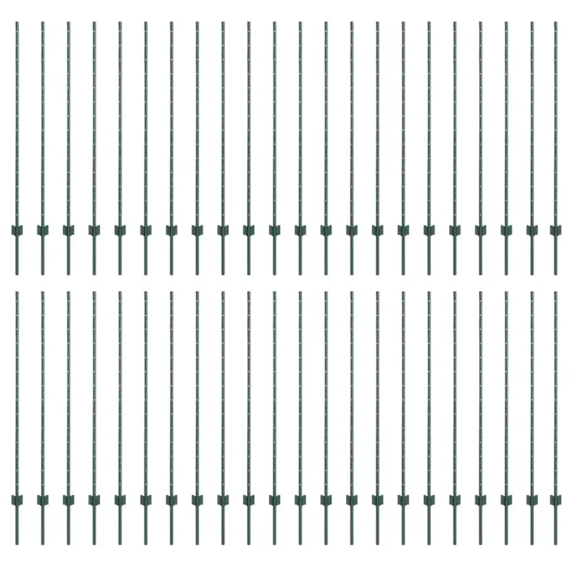 Įmontuotas tvoros stulpas 44 pcs Žalia 180 cm