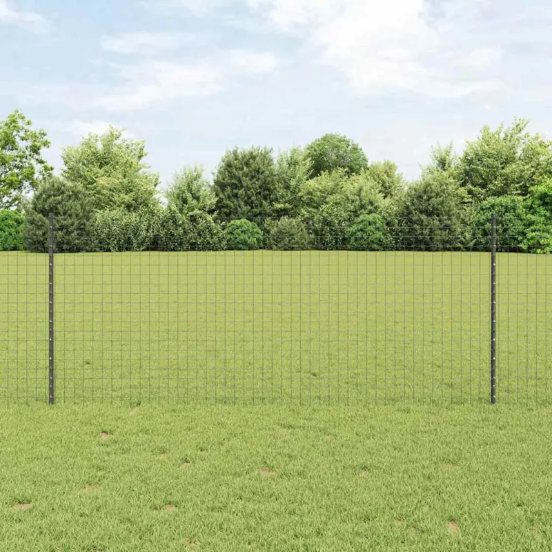 Įmontuotas tvoros stulpas 22 pcs Pilka 140 cm