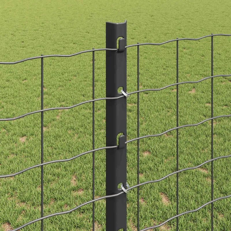 Įmontuotas tvoros stulpas 22 pcs Pilka 160 cm