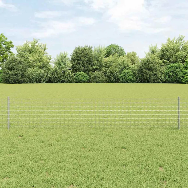Įmontuotas tvoros stulpas 22 pcs Sidabrinė 80 cm