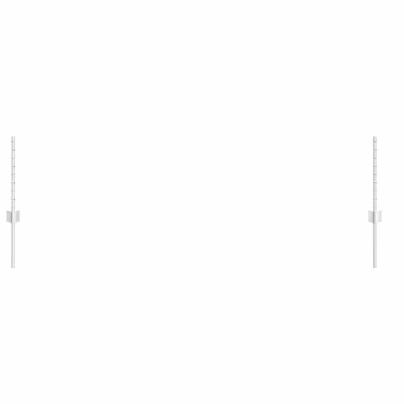 Įmontuotas tvoros stulpas 22 pcs Sidabrinė 80 cm