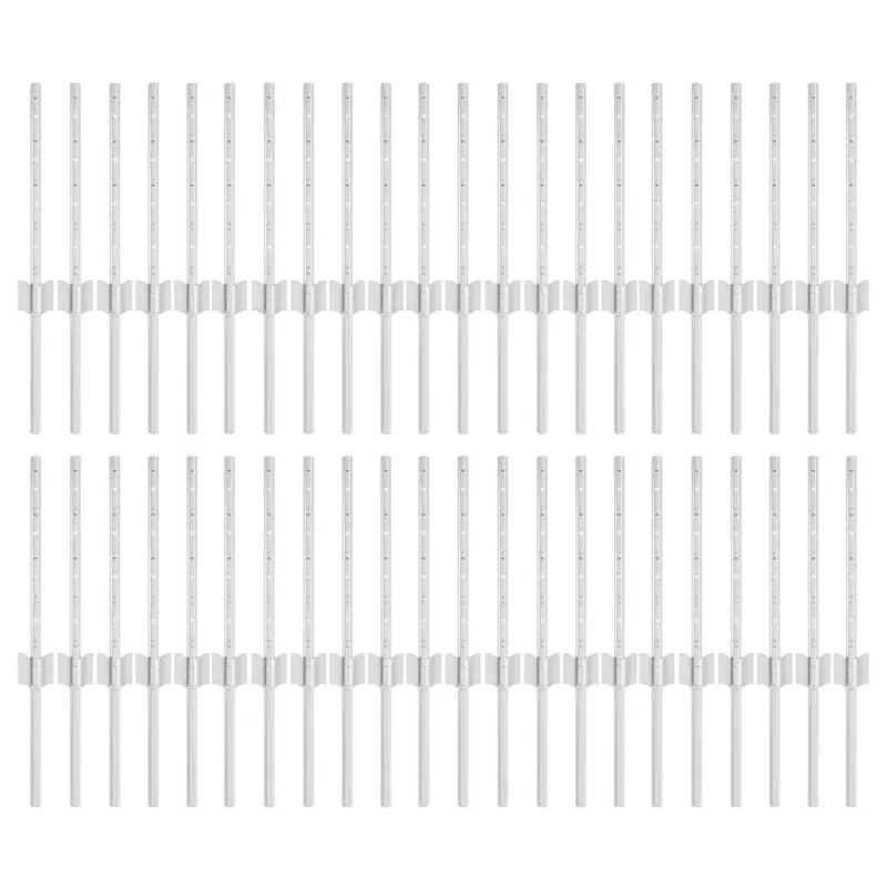 Įmontuotas tvoros stulpas 44 pcs Sidabrinė 80 cm