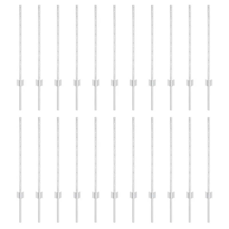 Įmontuotas tvoros stulpas 22 pcs Sidabrinė 120 cm