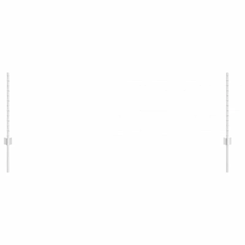 Įmontuotas tvoros stulpas 22 pcs Sidabrinė 120 cm