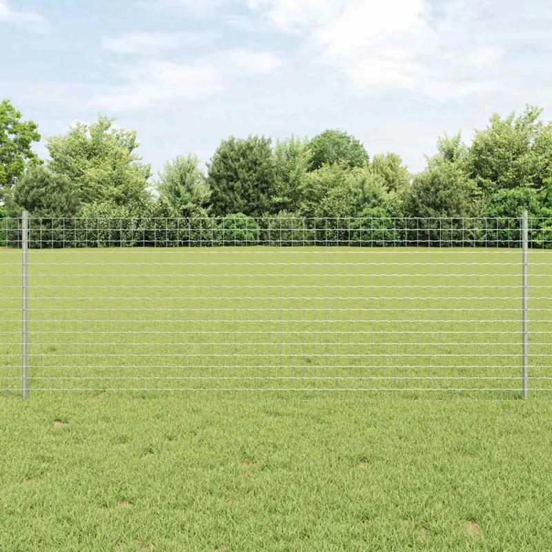 Įmontuotas tvoros stulpas 44 pcs Sidabrinė 120 cm
