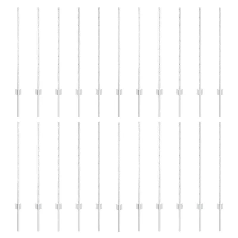 Įmontuotas tvoros stulpas 22 pcs Sidabrinė 140 cm