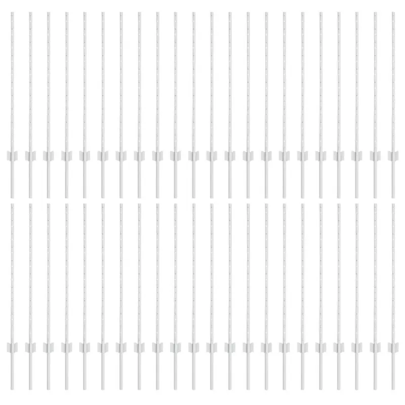 Įmontuotas tvoros stulpas 44 pcs Sidabrinė 140 cm