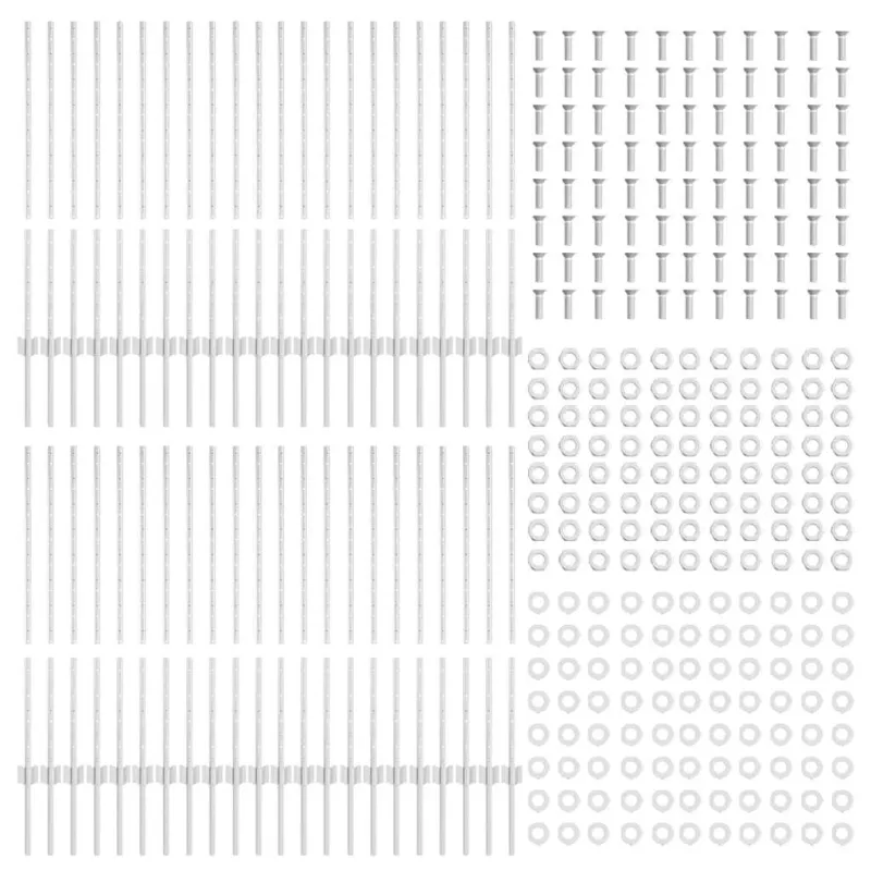 Įmontuotas tvoros stulpas 44 pcs Sidabrinė 140 cm