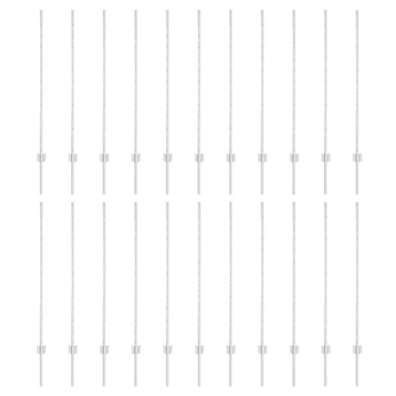 Įmontuotas tvoros stulpas 22 pcs Sidabrinė 160 cm