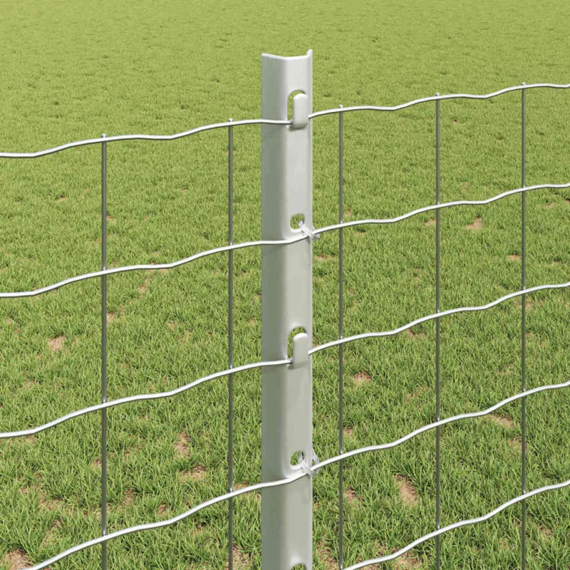Įmontuotas tvoros stulpas 22 pcs Sidabrinė 160 cm