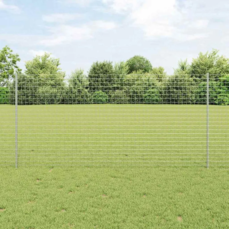 Įmontuotas tvoros stulpas 44 pcs Sidabrinė 160 cm
