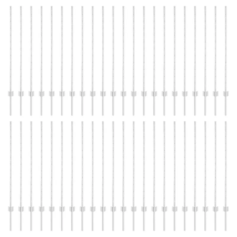 Įmontuotas tvoros stulpas 44 pcs Sidabrinė 160 cm