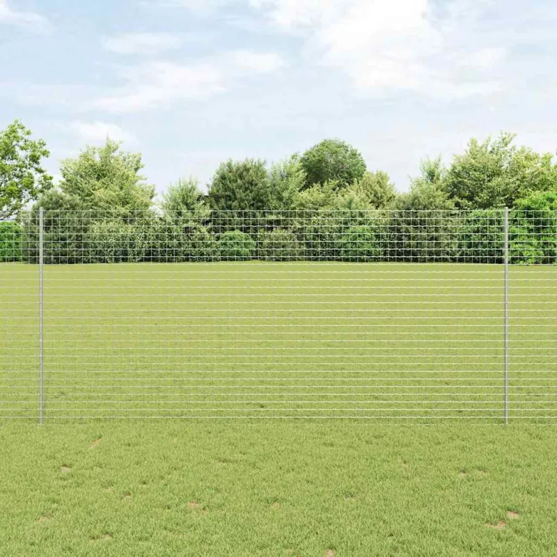 Įmontuotas tvoros stulpas 22 pcs Sidabrinė 180 cm