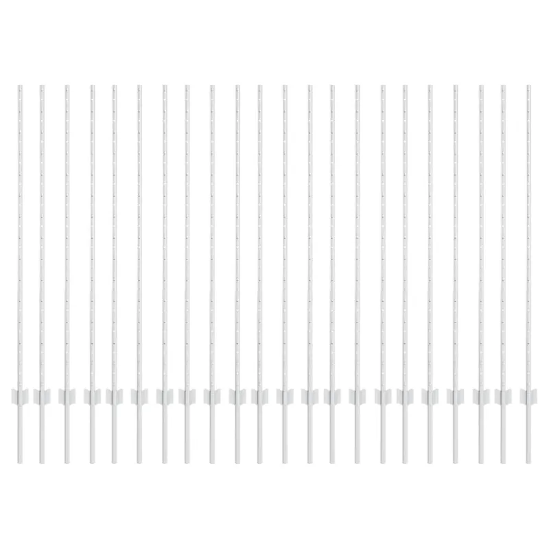 Įmontuotas tvoros stulpas 22 pcs Sidabrinė 180 cm