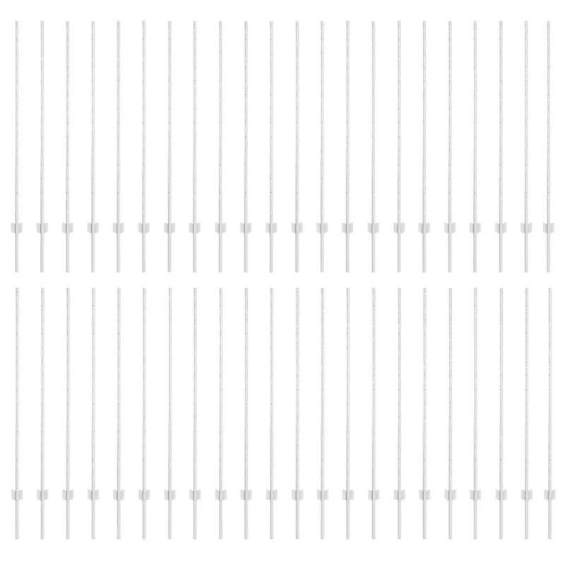 Įmontuotas tvoros stulpas 44 pcs Sidabrinė 180 cm