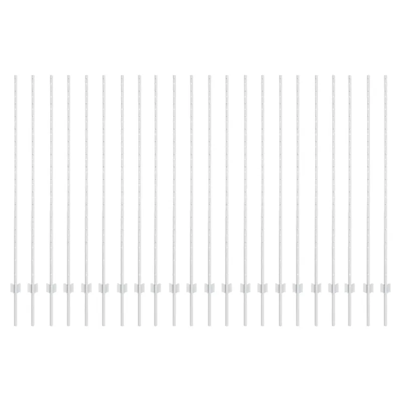 Įmontuotas tvoros stulpas 22 pcs Sidabrinė 200 cm