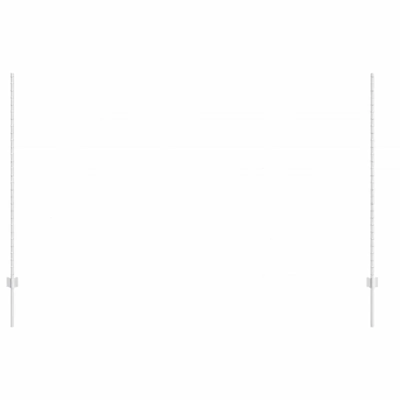 Įmontuotas tvoros stulpas 22 pcs Sidabrinė 200 cm