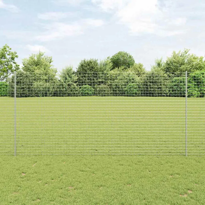 Įmontuotas tvoros stulpas 44 pcs Sidabrinė 200 cm