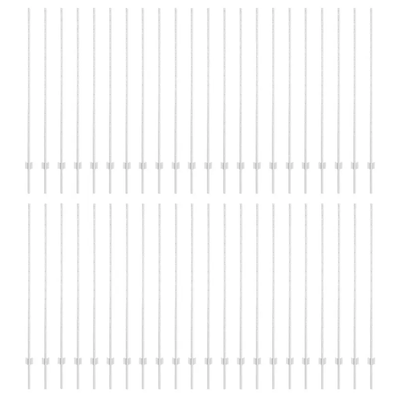 Įmontuotas tvoros stulpas 44 pcs Sidabrinė 200 cm