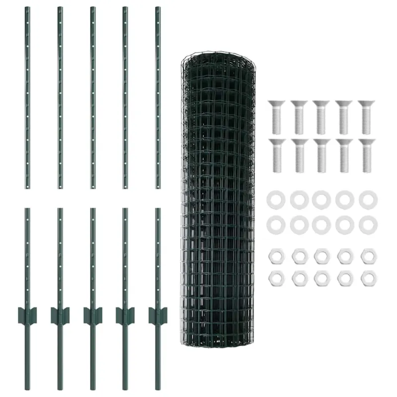 Suvirinto vielos tvoros 10 x 1 m (P x A) PVC dengtas plienas