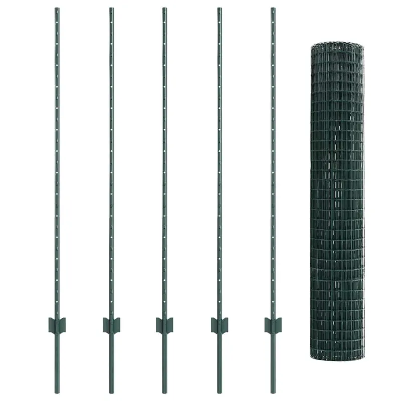 Suvirinto vielos tvoros 10 x 1,4 m (P x A) PVC dengtas plienas