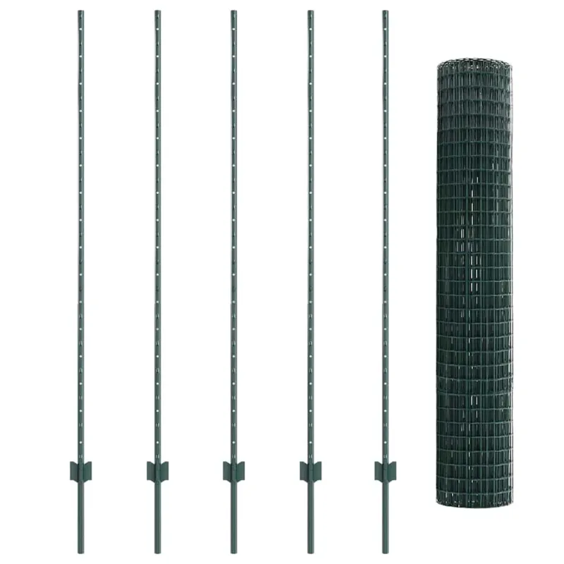 Suvirinto vielos tvoros 10 x 1,5 m (P x A) PVC dengtas plienas