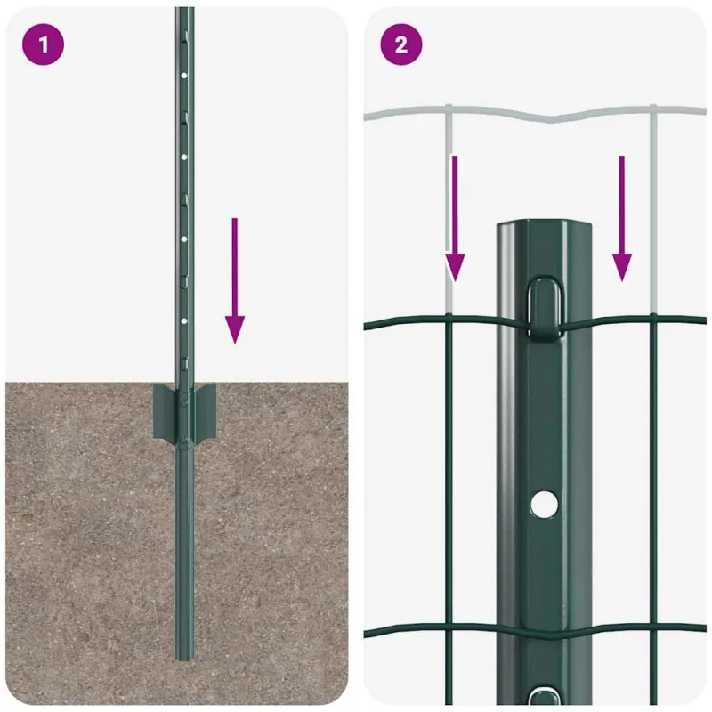 Suvirinto vielos tvoros 10 x 0,6 m (P x A) PVC dengtas plienas