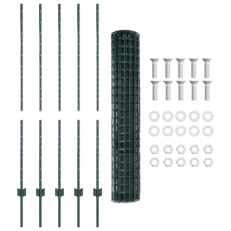 Suvirinto vielos tvoros 10 x 1,4 m (P x A) PVC dengtas plienas