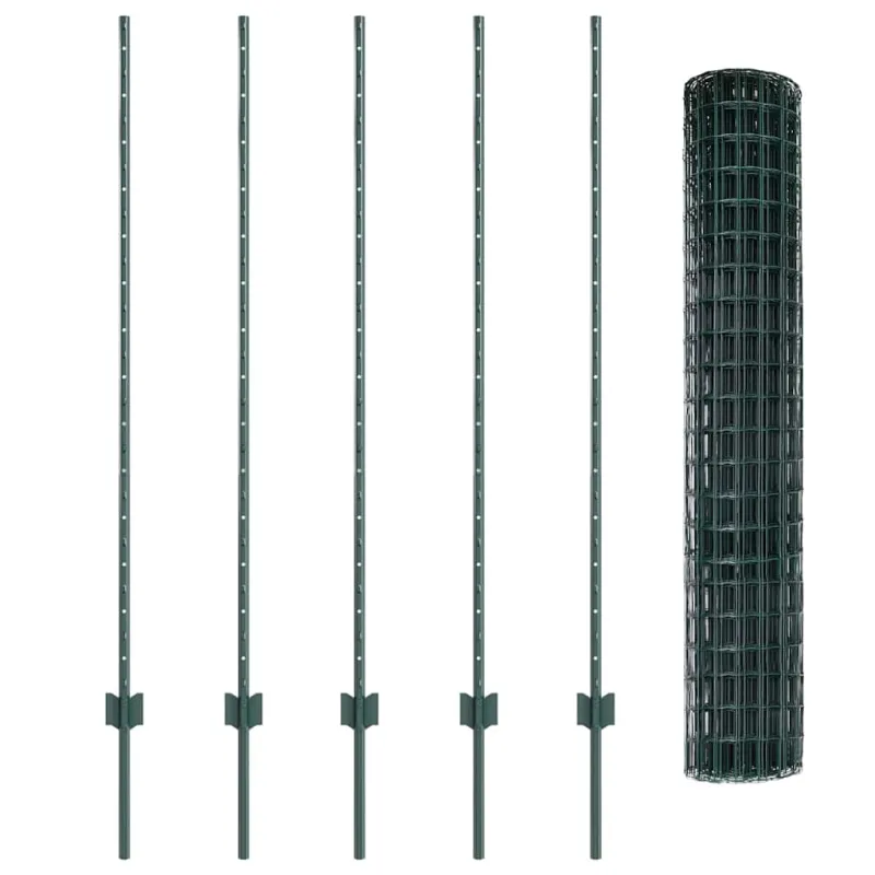 Suvirinto vielos tvoros 10 x 1,4 m (P x A) PVC dengtas plienas