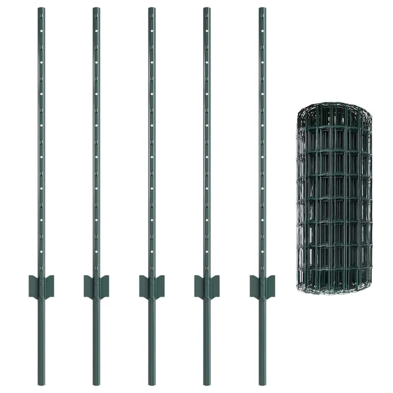 Suvirinto vielos tvoros 10 x 0,8 m (P x A) PVC dengtas plienas