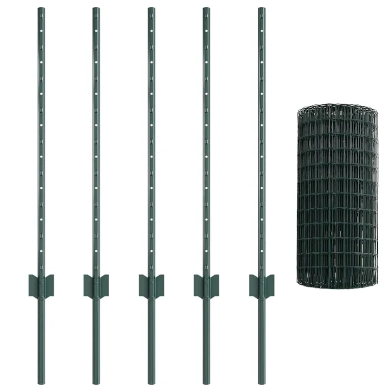 Suvirinto vielos tvoros 10 x 0,8 m (P x A) PVC dengtas plienas