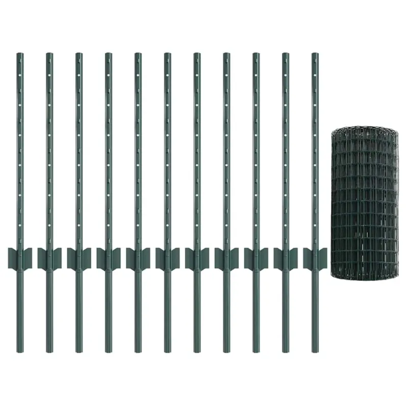 Suvirinto vielos tvoros 25 x 0,6 m (W x H) PVC dengtas plienas