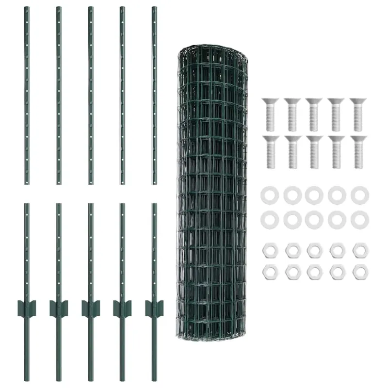 Suvirinto vielos tvoros 10 x 1 m (P x A) PVC dengtas plienas