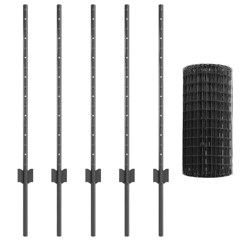 Suvirinto vielos tvoros 10 x 0,8 m (P x A) PVC dengtas plienas