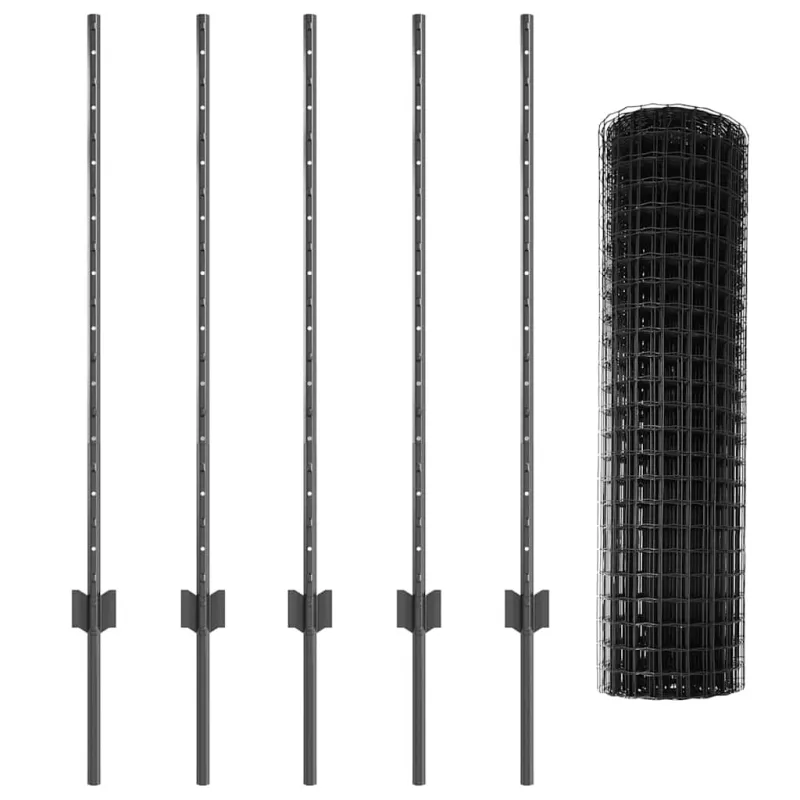 Suvirinto vielos tvoros 10 x 1 m (P x A) PVC dengtas plienas