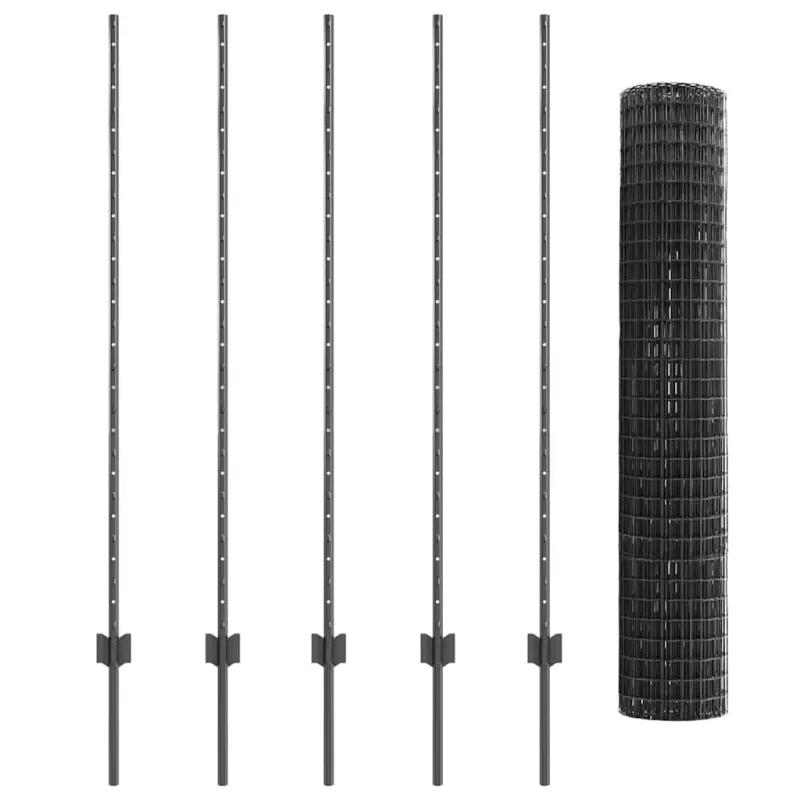 Suvirinto vielos tvoros 10 x 1,4 m (P x A) PVC dengtas plienas