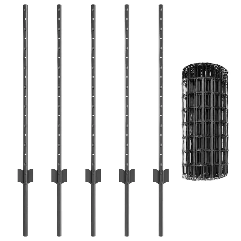 Suvirinto vielos tvoros 10 x 0,8 m (P x A) PVC dengtas plienas
