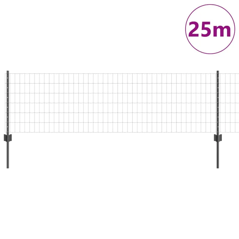 Suvirinto vielos tvoros 25 x 0,6 m (W x H) PVC dengtas plienas