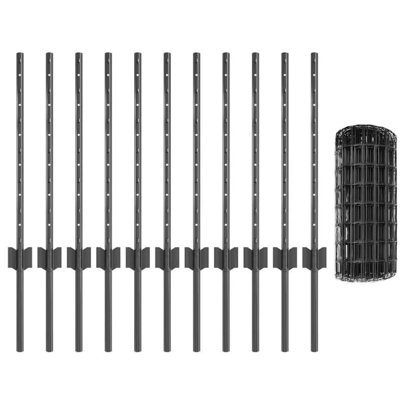 Suvirinto vielos tvoros 25 x 0,6 m (W x H) PVC dengtas plienas