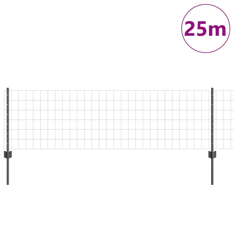 Suvirinto vielos tvoros 25 x 0,6 m (W x H) PVC dengtas plienas